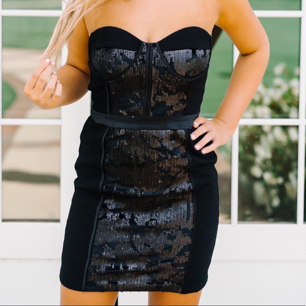 Black sequin dress